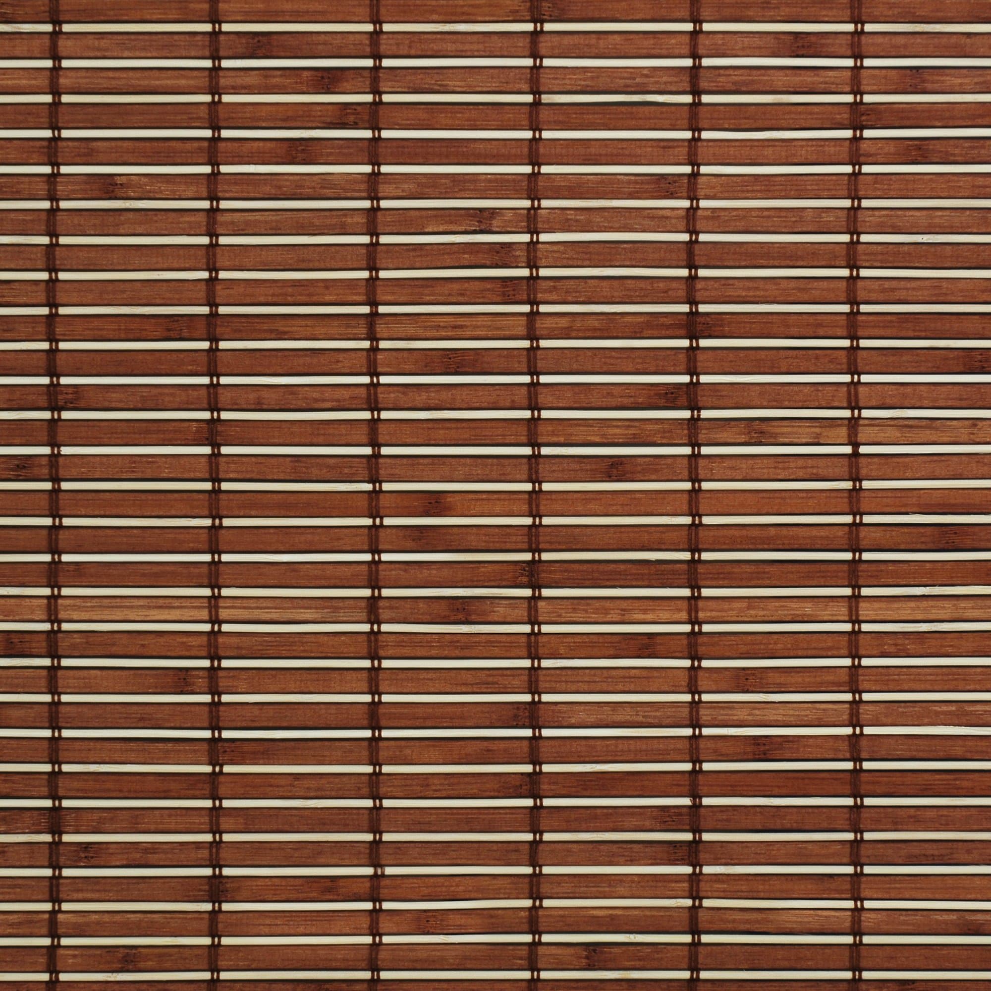 Liedeco roller blind, wood with side pull, wooden blind for window and door, Wood, brown, 120 cm x 170 cm (B x L)