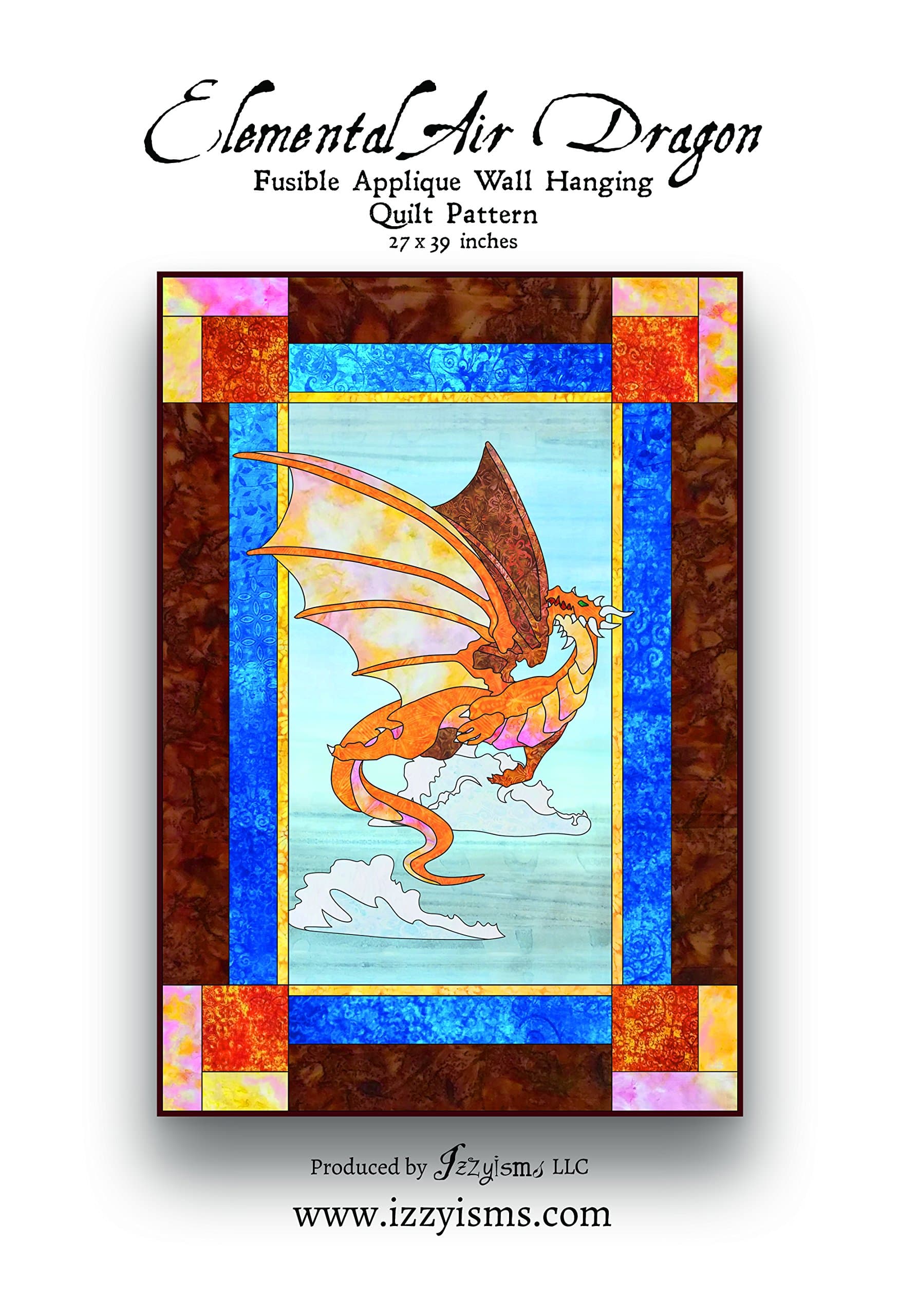 Quilt Pattern Elemental Air Dragon 27" x 39"