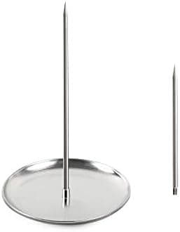 Vertical Skewer Brazilian Barbecue Skewer Stand Stainless Steel Removable Grilling Meat Spit for Roasting Meat Steak Whole Chicken Sausage