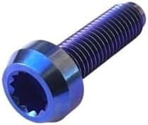 NKCVEZBW Compatible With 6Pcs Titanium BBS Split Rim Bolts M7*24 Mm 12 Point Hea D Screw Ti6Al4V Two-Piece Three Pieces Wheel Hub Ti Fastener(Blue,M7x32)