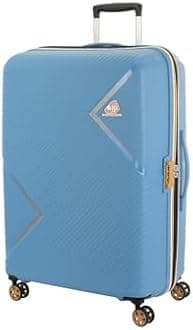 American Tourister Kamiliant Set of 3 Trolley Bags 55 Cm, 68 Cm and 79 Cm Small, Medium and Large Hard-Sided Polypropylene 4 Wheeler Spinner Luggage (PARISION Blue, Set of 3)