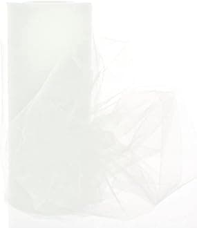 6" Premium Tulle Fabric Roll for Crafts, Wedding, Party Decorations, Gifts - White 25 Yard Spool