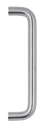 Bolt Through Pull Handle D Shape Satin Stainless Steel 19mm x 225mm