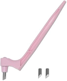 Craft Cutting Tools, 360 Degree Rotating Blades Stainless Steel Cutter Pen with 15, 30, 45 Degree Blades for DIY Crafts, Stencils, Scrapbooks-Pink