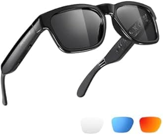 OhO Smart Glasses,Polarized Sunglasses with Bluetooth Speaker,Athletic/Outdoor UV Protection and Voice Control,