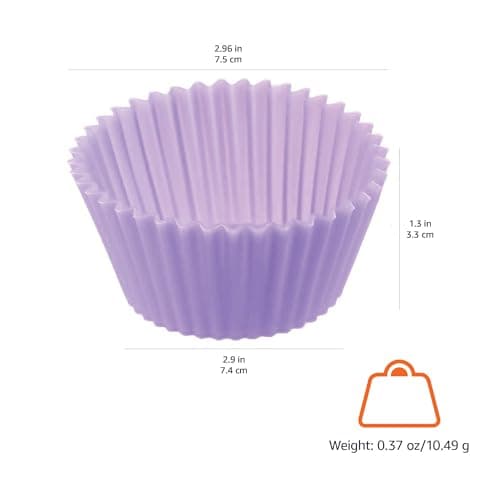 Amazon Basics Silicone Baking Cups, Pack of 12, Multicolor Reusable