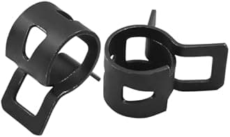 Kyuionty 30Pcs Spring Band Clips 5/16" 8mm Air Hose Tube Water Pipe Fuel Hose Line Vacuum Hose Clamp, Fit 8.5-9.2mm OD (Black)