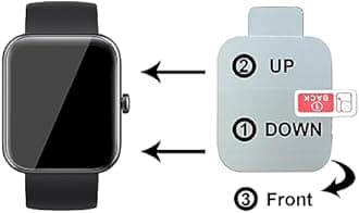 SMAATE Soft Screen Protector Compatible with aeac Fitpolo GTX18 AR-01 1.3” Smart Watch , TPU, 6-pack, Full Coverage, Bubble Self-healing, with Non-slip Pad Sticker