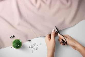 Light Pink 100% Cotton Plain Fabric – 60 Inch 150cm Wide 150GSM Material - Sewing, Dressmaking, Quilting, Curtain Linings, Pillowcases & Totes by Discount Fabrics LTD - 5Metre