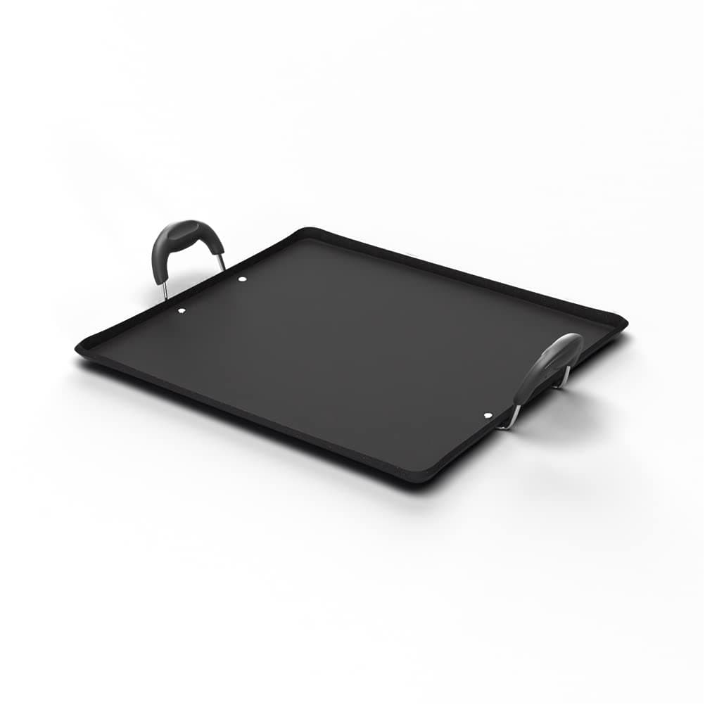 Impex IPT-3334 Nonstick Aluminium Induction Base Pathiri Tawa (Rectangle, 33*34cm, Black)
