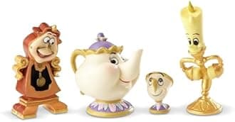 Disney Showcase Beauty and The Beast Enchanted Objects Miniature Figurine Set, Various Sizes, Multicolor