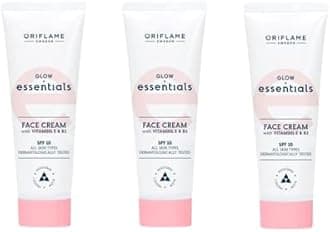 essentials glow essentials face cream with vitamins e and b3 spf 10-50 x 3 ml - Pack of 3