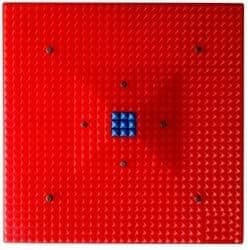 DP-Acupressure Mat for Foot Pain Mats Pointed Board Plate Pyramid Pad for Foot Magnetic Energy Booster (Red)