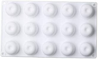 OCPO KITCHEN Apple Silicone Mold for Baking Mousse Cake, Candy, Chocolate, French Fruit Dessert, Pastry, Cupcake, Ice Cream, Pudding, Cake Decoration Mold, 3D Apple Shape (15-Cavity)