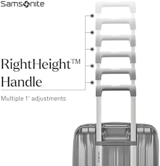 Samsonite Uplift Hardside Spinner Suitcase, 22" Expandable, Polycarbonate (PC), 2 Handles, 4 Wheels, Water Resistant, Solid Pattern, Eco-friendly Recyclex Interior