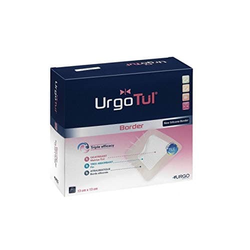 UrgoTul Absorb Border Square Dressing, 13 x 13 cm