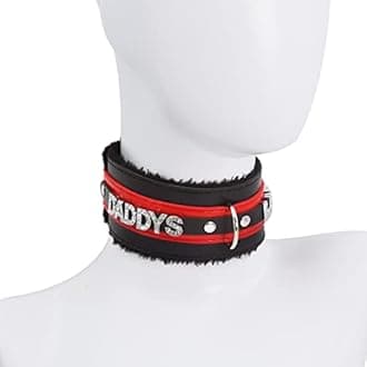 paloli Pink Choker Necklace for Women Leather Collar Fluffy Punk Leash Neck Choker Gothic Cosplay Sexy Jewelries