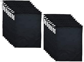 SHOESHINE Washable Shoe Bags Long Lasting Nylon Fabric Soft & Smooth Travel Shoes Pouch - 18 Pcs Black Storage Shoe Cover