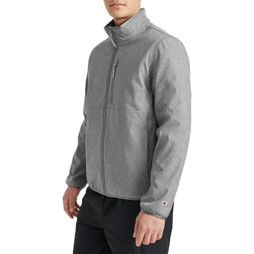 Champion mens Lightweight Active Soft Shell Jacket With Stand Collar