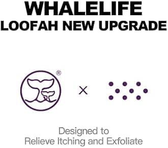 WhaleLife Bath Sponge Shower Loofahs Pouf Ball Shower Puff 4 Pack Double-Layer Exfoliation Mesh Bulk Puffs Large(60g White)