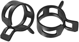 Kyuionty 30Pcs Spring Band Clips 1/2" 12mm Air Hose Tube Water Pipe Fuel Hose Line Vacuum Hose Clamp, Fit 12.5-13mm OD (Black)
