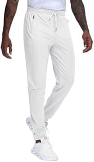 JWM Regular/Tall Mens Athletic Joggers Pants Long Inseam Tapered Sweatpant Workout Running Gym Training with 3 Zipper Pockets