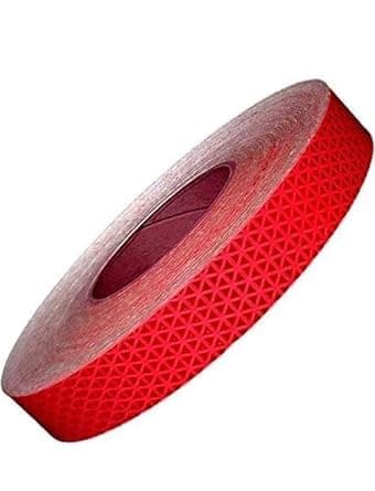 1 Inch (25.4 mm) Width x 10 Meter (32 Feet), High Intensity Warning Retro Reflective Radium Conspicuity Sticker Tape Sheet (Red)