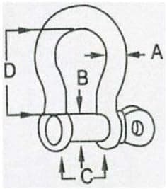 MarineNow US Type 316 Stainless Steel Bow Shackle with Over Size Screw Pin for Anchor, Towing, Off Road Recovery (0.375" 3/8 with 7/16" Pin 1.1T WLL, 10-Pack)