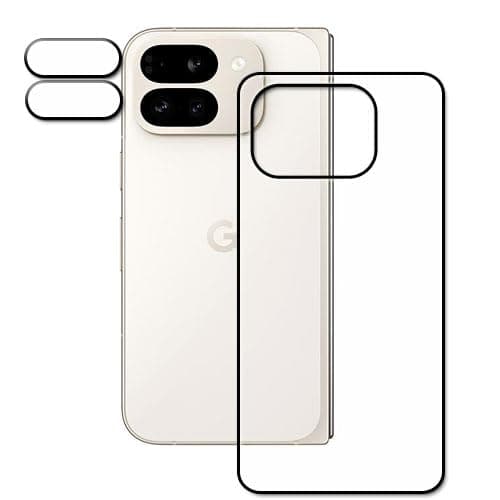 BOREK Back & Camera Lens Tempered Glass Screen Protector Compatible For Google Pixel 9 Pro Fold Full Screen Coverage With Easy Installation Kit For Cellphone…