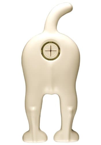 Dog Tea Towel Holder - White