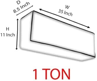 Polyester Split Ac Cover Indoor Unit For 1 Ton Capacity Ac, All Weather Cover/Attractive Digital Prints/Dustproof/Water Resistant Split Ac Cover (Blue Leaf)
