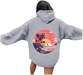 Pink Graphic Hoodies for Teen Girls Kids Womens Cute Letter Print Casual Preppy Sweatshirts Oversized Long Sleeve Y2K Streetwear Tops Pullover