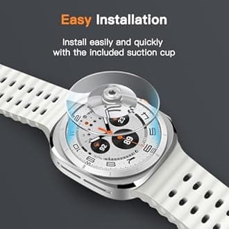 JETech Screen Protector for Samsung Galaxy Watch Ultra (2025/2024) / 6 Classic 47mm, Tempered Glass Anti-Scratch, HD Clear, 3 Pack