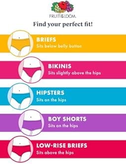 Fruit of the Loom Girl's Seamless Hipster (Pack of 6) Underwear (pack of 6)