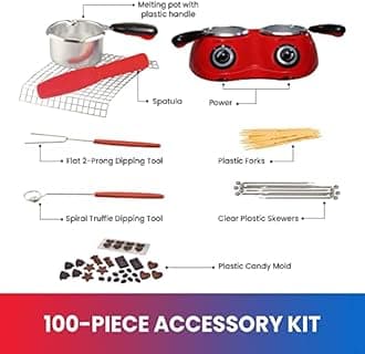 Total Chef Deluxe Chocolatier Dual Mini Fondue Candy Maker