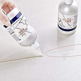 Tiles Gap Filler Waterproof 280 ml Crack Seal Agent Grouting Paste for Tiles Waterproof Silicone Sealant for DIY Home Sink Tile Gap Filler Grouts Repair Tube (White)