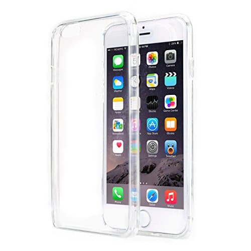 Caseguru ULTRA SLIM Crystal Clear Case for iPhone 6 PLUS [Shock-Absorption] [Scratch Resistant] fits iPhone 6 PLUS / iPhone 6S PLUS Durable - Anti-Fingerprint Cover - Clear back panel + TPU bumper