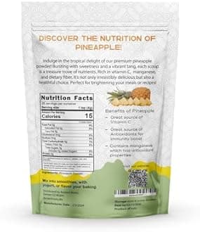 Ancient Roots Pineapple Fruit Powder - All-Natural Fruit Powder, Filled with Antioxidants, No Sugar Added, 25 Servings (3.5 ounces)