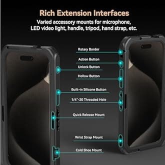 SmallRig Single Handheld Phone Cage Kit for iPhone 15 Pro Max, Mobile Video Rig Cage Kit with Wireless Quick Release Handle for Video Recording/YouTube/Live Streaming/Vlog - 4393