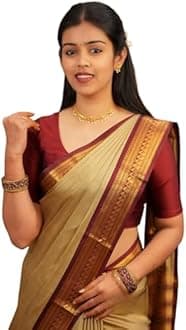 Women's Kanjivaram Soft Silk Saree For Wedding Banarasi Style Sari With Blouse Piece