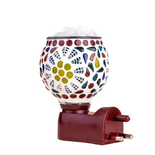 Ceramic Aroma Diffuser | Electric Kapoor Dani with Plug | Designer Camphor Diffuser for Pooja, Meditation & Aromatherapy | Multicolor Electric Kapoor Burner for Home, Office & Gifting