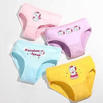 Little Girls Cotton Underwear with 12 Packs Toddler Panties (2-9T)