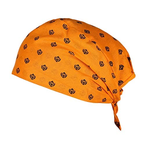 BISMAADH Sikh Symbol Khanda Printed Dew Rag Cap