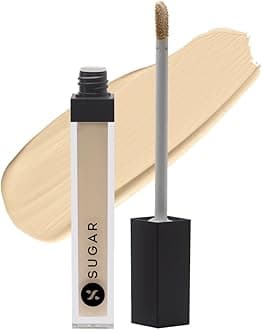 Sugar Cosmetics Magic Wand Waterproof Concealer 07 Vanilla (Messe Latte, Gold Tone) Full Coverage, Waterproof, Long-Lasting Formula