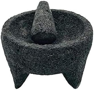 La Mexicana Molcajete de Piedra Negra / Black Stone Mortar & Pestle Molc