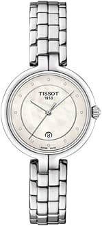 Tissot T094210111601 Women's Wristwatch, Flamingo Bracelet, White Dial, wht, Bracelet Type