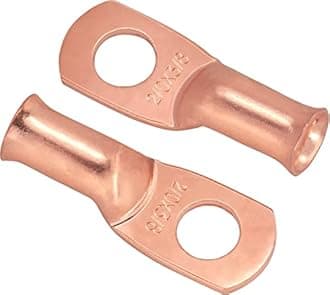 4pcs 2/0 Awg(00 Guage) - 3/8" Sanuke Wire Lugs Ring Terminal Connectors Ends Heavy Duty for Battery Cable Lug Wire Electrical Eyelets with 3:1 Dual Wall Adhesive Heat Shrink