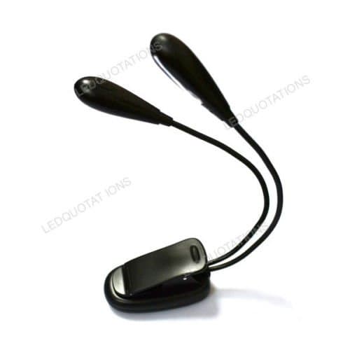KADA(TM) New Flexible LED 2 ARM Book Light On Bed Reading Desk Laptop Lamp