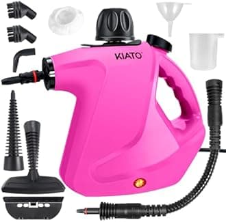 Kiato Handheld Steam Cleaner, 10 in 1 Handheld Steamer for Cleaning, Upholstery Steam Cleaner for Surface Cleaning Home, Sofa, Car, Office (Purple)