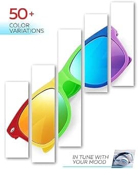 Retro Rewind Kids Sunglasses for Boys Girls Age 3-12 - Shatterproof UV400 Toddler Children Sun Glasses